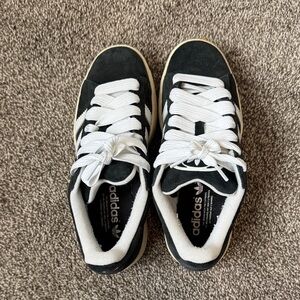 Adidas Women's Black and White Sneakers